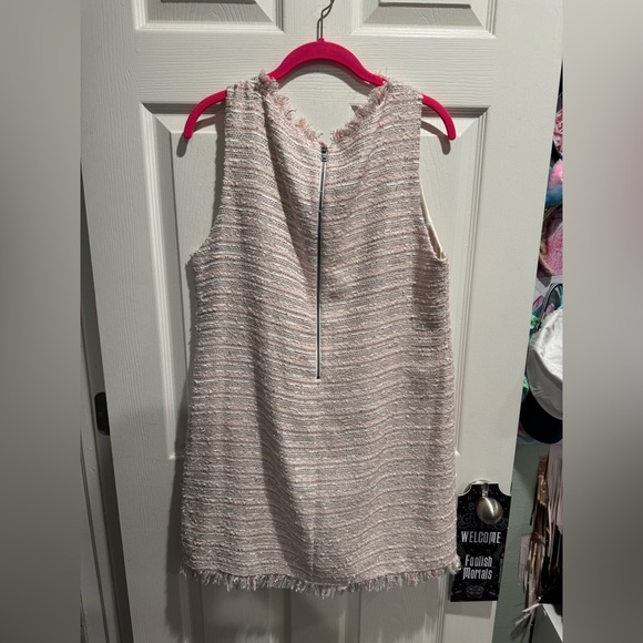 Alice + Olivia Pink Tweed Sparkle Dress Size L - Picture 4 of 4